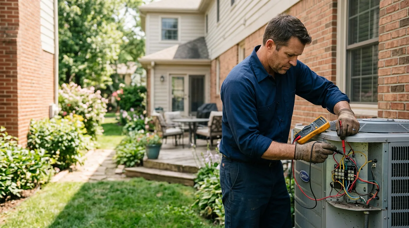 HVAC technician working near Houston, OH
